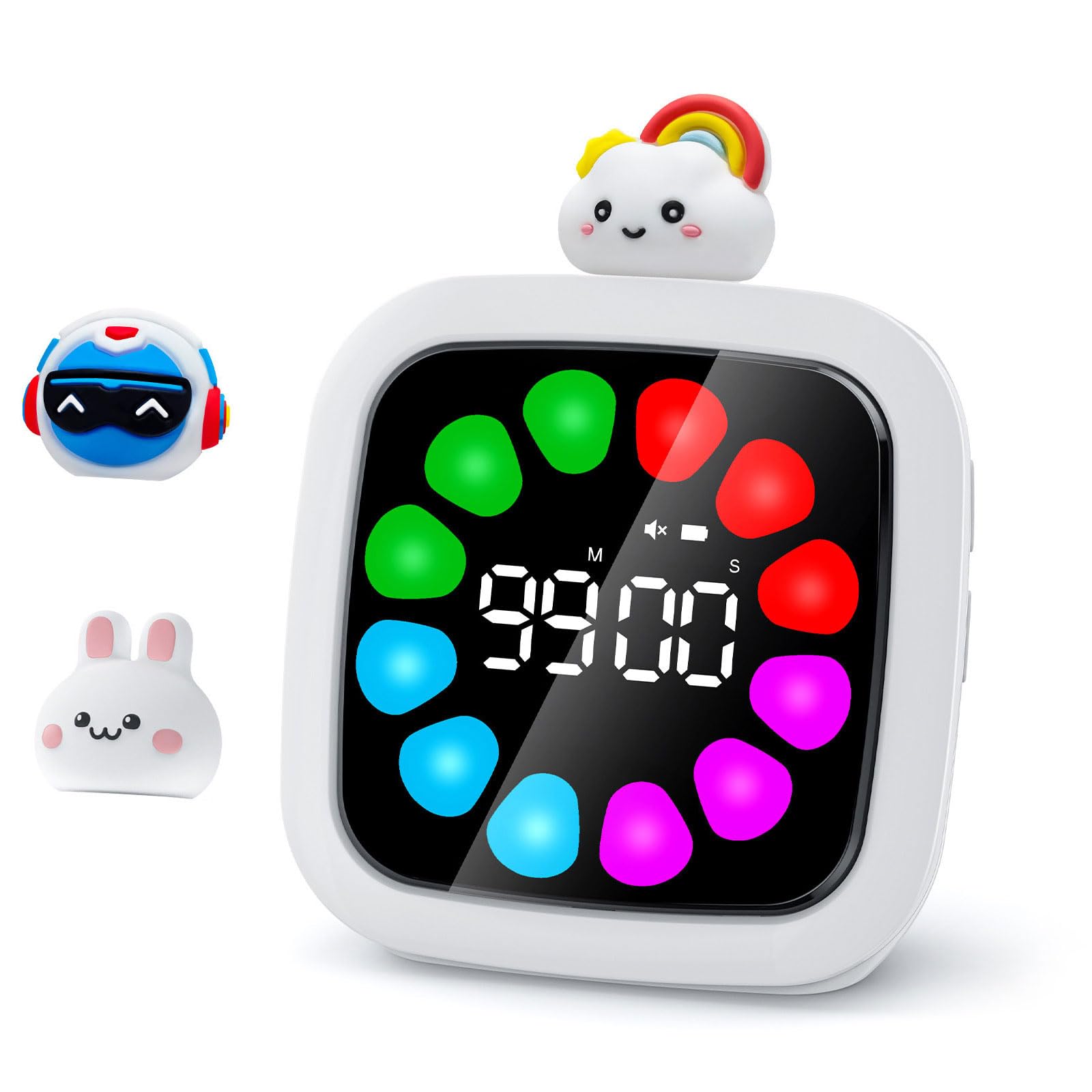 99 Minutes Visual Timer Quiet Operations Countdown Alarm Clock Kitchen Time Management Tool for Kids
