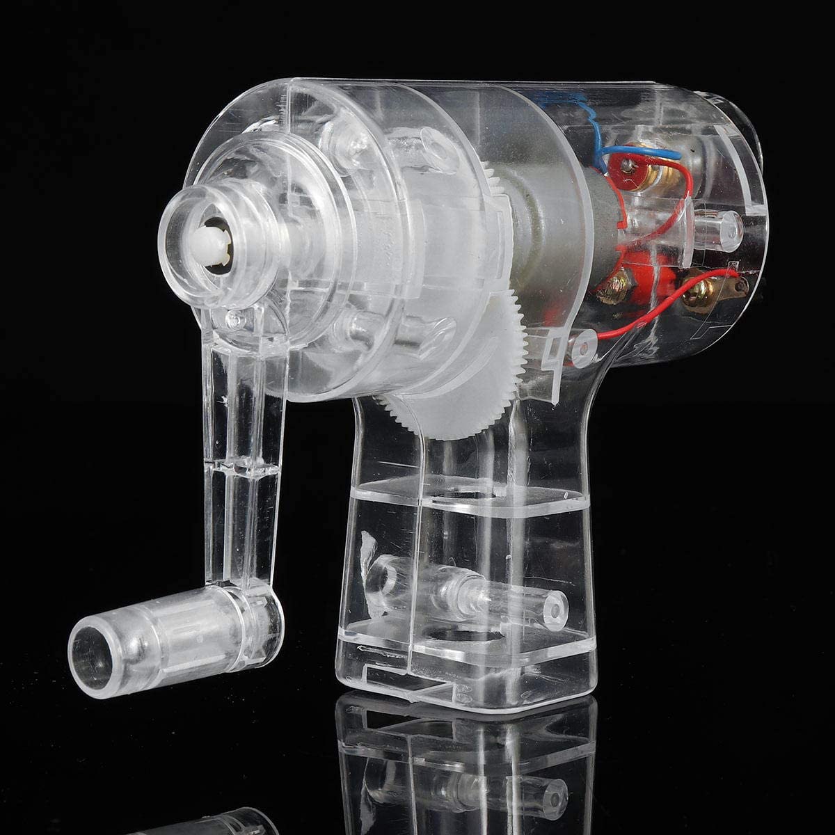Clear Hand Crank Manual Crank Generator Model Electronic Mechanical Power Physics Experiment Student Laboratory Experiment Equipment Manual Science Experiment Chemistry Physical Natural Sciences
