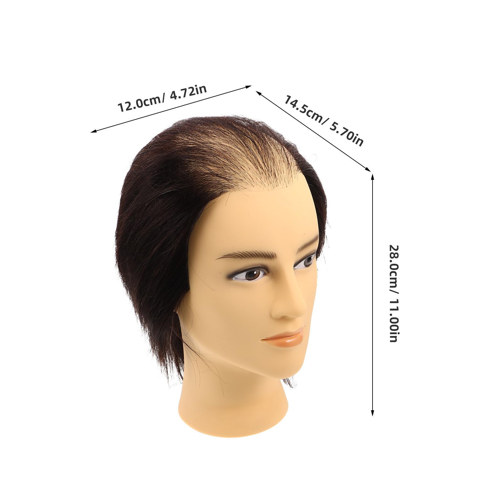 SHINEOFI Frisierkopf aus Pvc Schwarz Verstellbar Multifunktionales Übungsmodell für Friseurschule und Barbershop für Anfängerfriseure