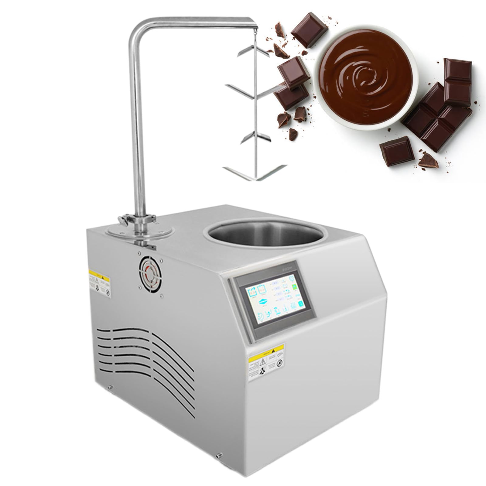 YXYLJOZ Commercial Chocolate Melting Pot, Tabletop Chocolate Tempering Machine, Table Chocolate Melting Tempering Machine, Chocolate Melter, Chocolate Warmers 7L