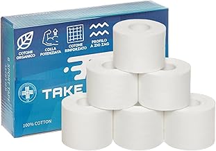 TS TAKE SPORT - Tape sportivo, Nastro fasciature, Nastro Sportivo, Sport Tape, Tape dita crossfit, Nastro bendaggi sportivi, Nastro per caviglie, Tape sportivo 6 rotoli 5cm x10m, Non elastico