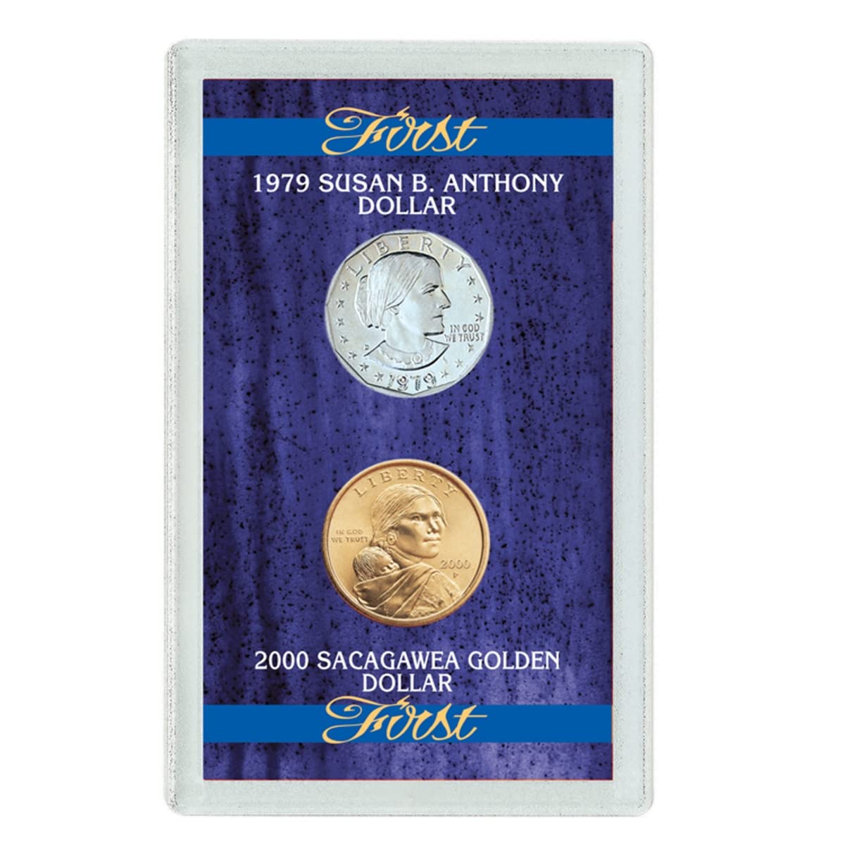 UPM Global 12599 First 1979 Susan B. Anthony Dollar & 2000 First Sacagawea Dollar