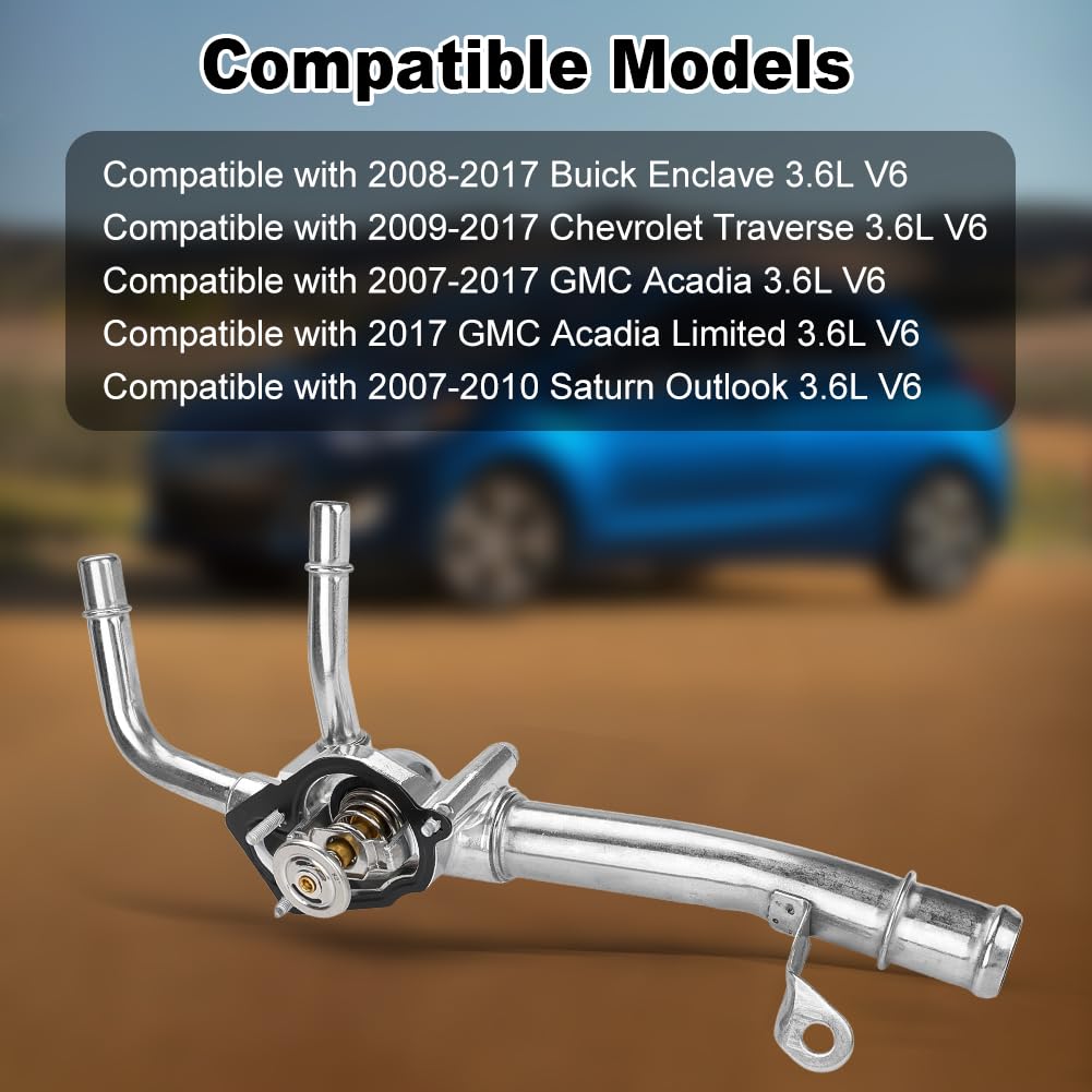 Condition photo showing New/Like New for Aluminium Engine Coolant Thermostat Housing Compatible with 2008-2017 Buick Enclave 2009-2017 Chevy Traverse 2007-2016 GMC Acadia 2007-2010 Saturn Outlook, Replacement for 902-692 12599235