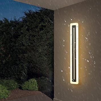 Outdoor Wall Light, LED Sconce IP65 Waterproof Porch Light Black Metal Lamps 3000k Lantern for Garage, Doorway, Hallway Warm