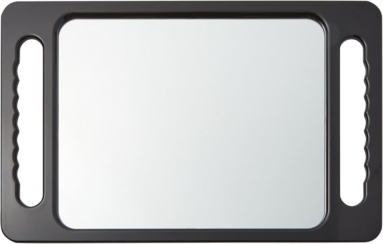 Okuna Outpost Handheld Mirror with Double Handles for Salons and Barbershops (Black, 16 x 10)