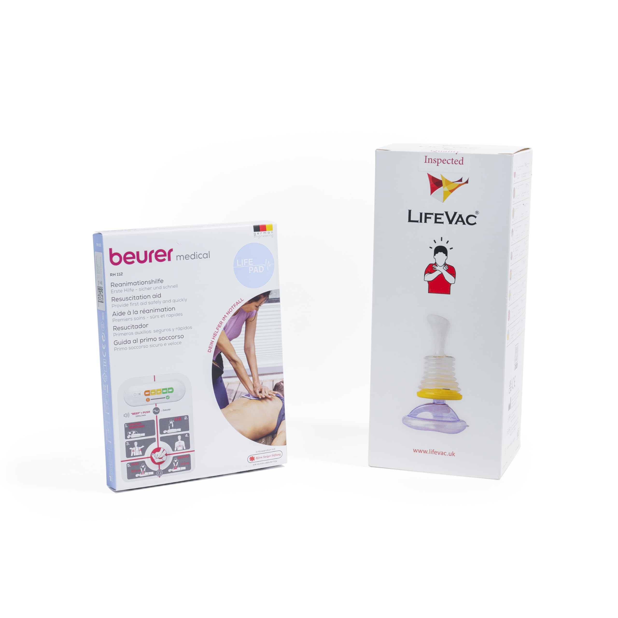 Kit de Emergencia LifeVac® + LifePad®. Incl. un dispositivo anti asfixia de Primeros Auxilios: Anti atragantamiento para Bebes, Niños y Adultos y un dispositivo para RCP