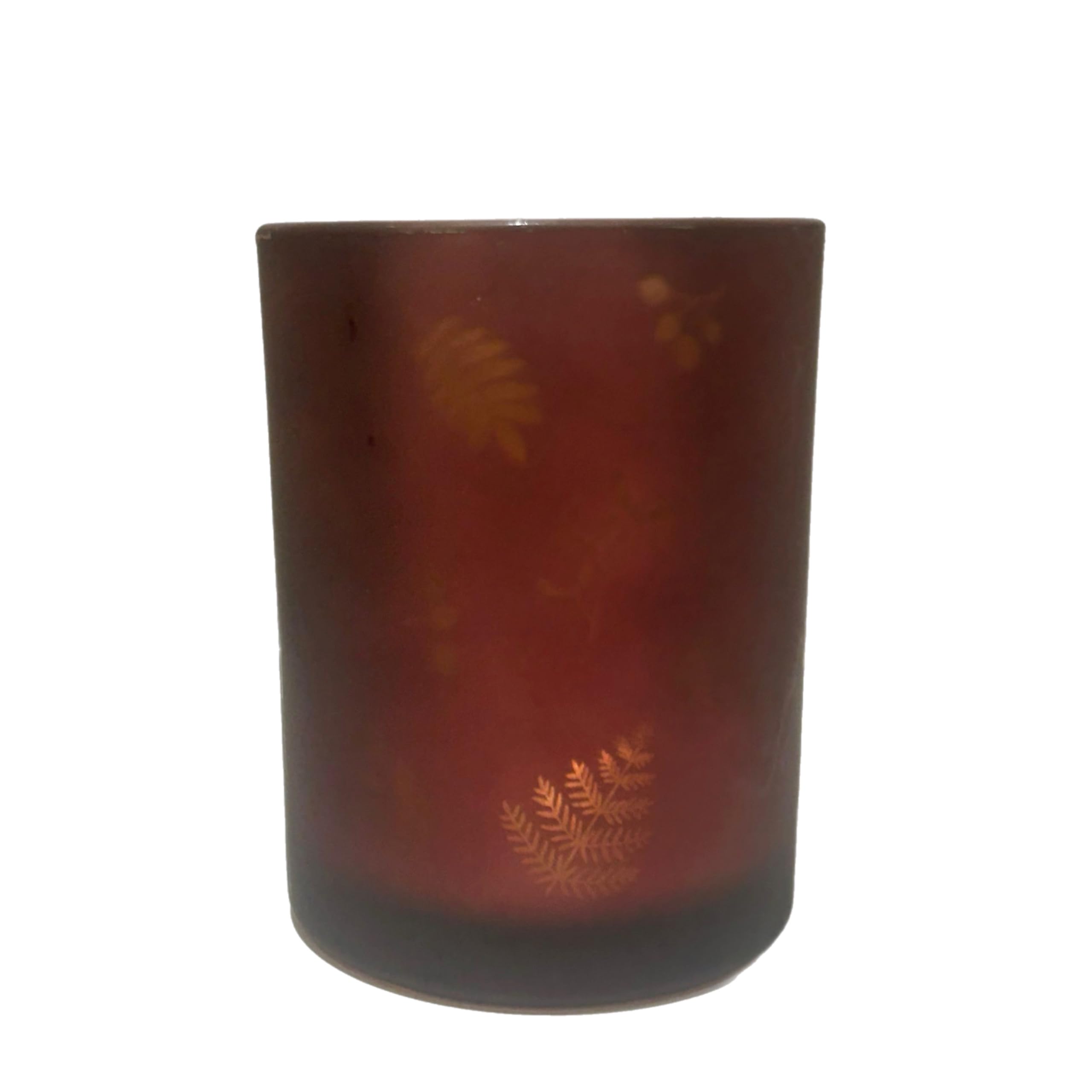 eBoutik - Traditional Glass Tealight Candle Holder - Festive Christmas Candle Vase Decor - Xmas Decorative Holiday Tea Light Jar for Home Indoor (Red)