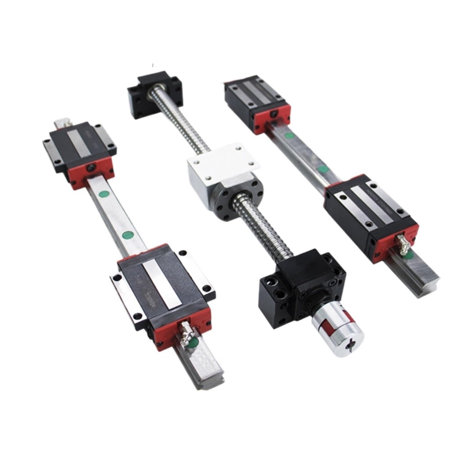 glissières de guidage de mouvement linéaire Rails linéaires de 500 mm à 2500, 2 guides carrés HGR25, 4 glissières HGH25CA et 1 jeu de vis à billes SFU3210 (2500 mm)
