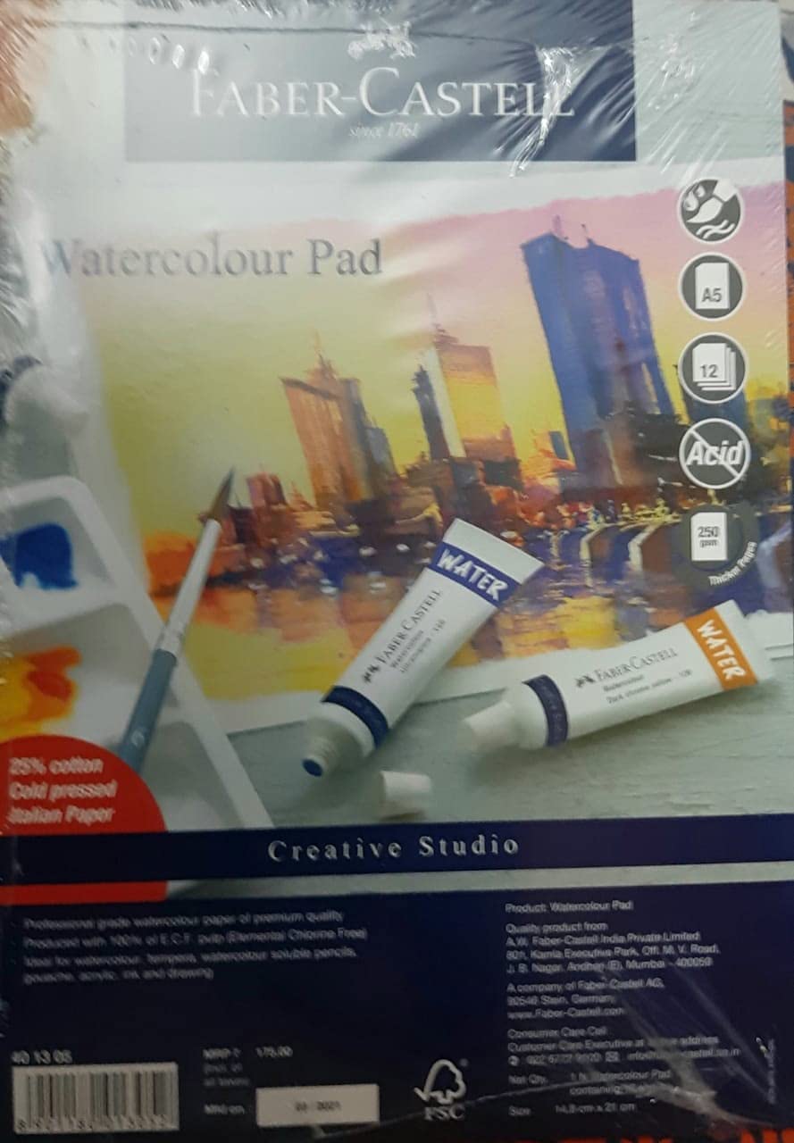 Faber-Castell Watercolour PAD A5 Size - 12 Sheets (B096PHX5H6) Amazon Price History, Amazon Price Tracker