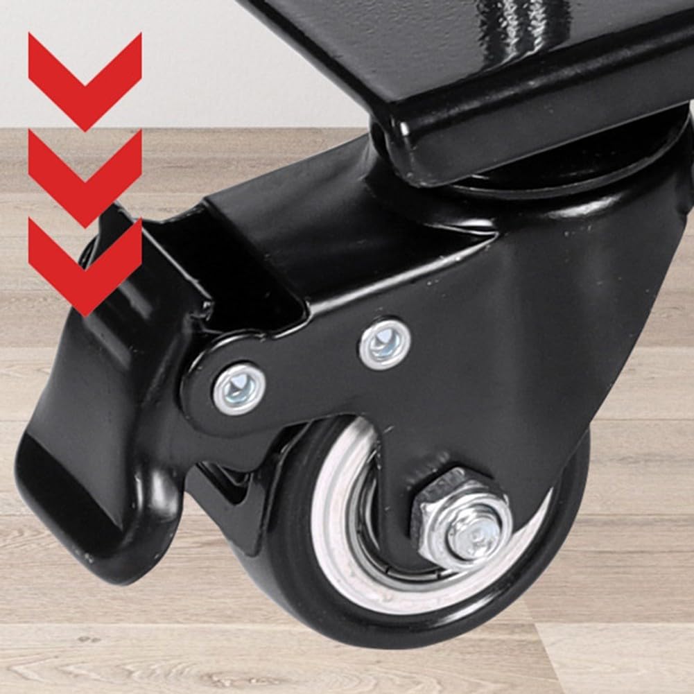 Carrello di installazione della porta girevole a 360° per porte pesanti – Sollevatore regolabile in altezza fino a 80 mm – Strumento per il movimento dei mobili con telaio in acciaio (2 pezzi)