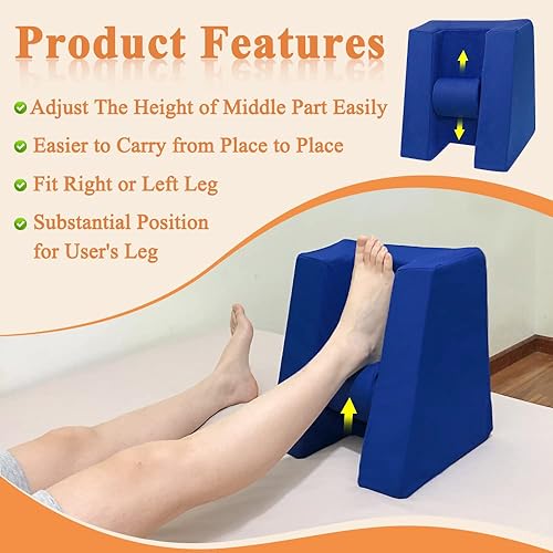 Miniatura 5 de Zelen Almohada de cirugía de rodilla Almohada de elevación de piernas para después de la cirugía de rodilla Recuperación Acl Pierna Dormir Rodillas