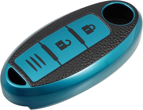 X AUTOHAUX Funda de silicona para llavero inteligente para Nissan Sentra 1986-1987, protector sin llave, color azul