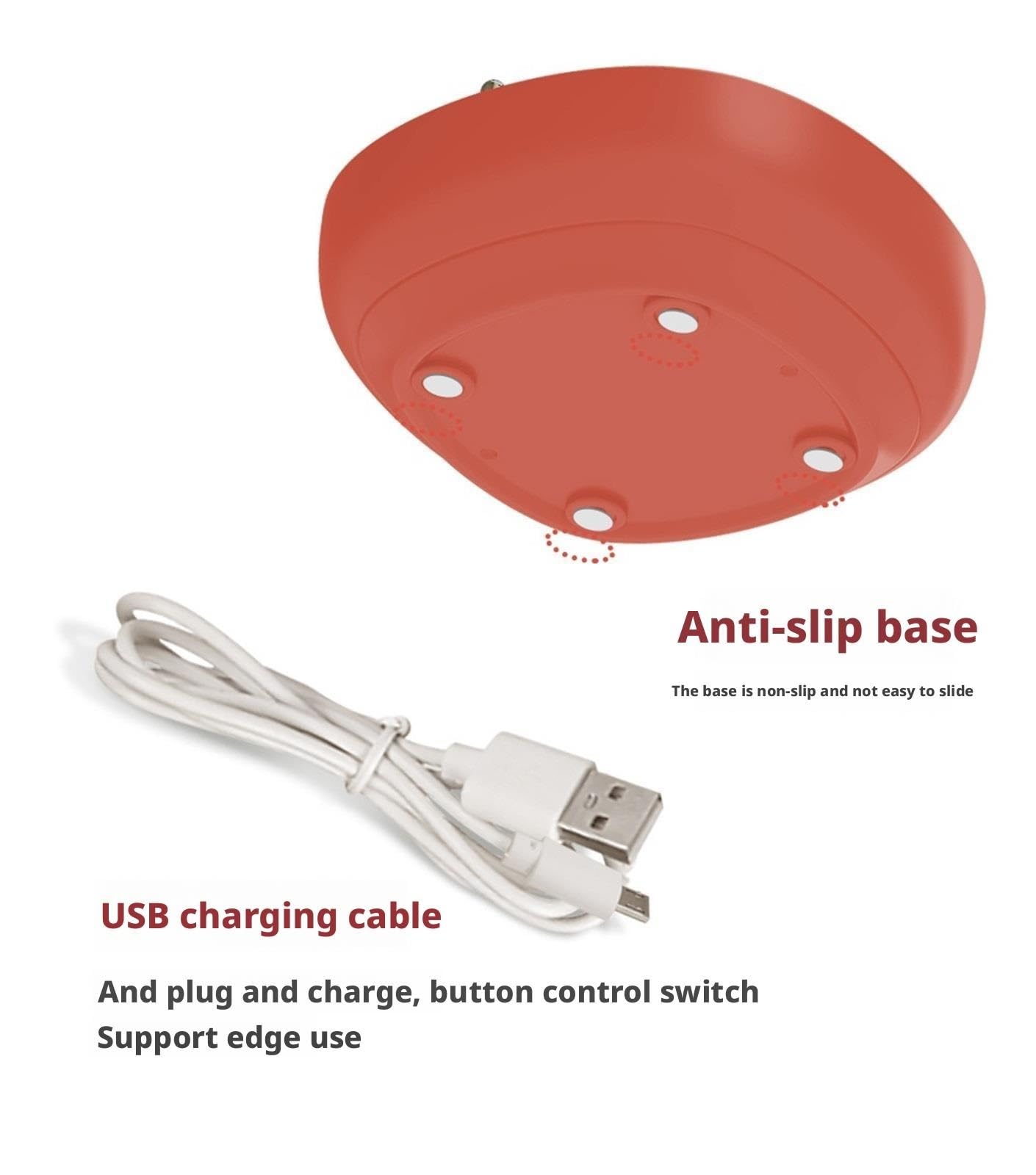 Ochrona Oczu Lampka Biurkowa LED Z Akumulatorem USB I Sterowaniem Dotykowym Do Nauki Lampa Biurkowa(Rot)