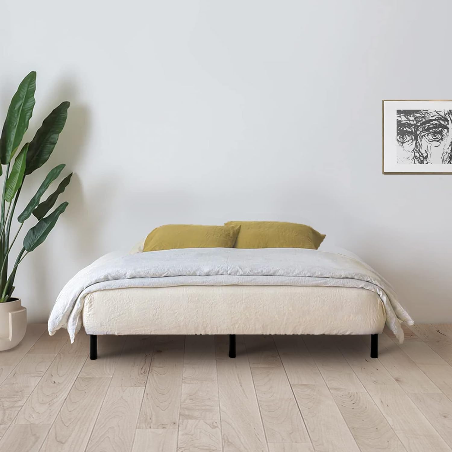 Buy Veezyo Metal Bed Frame King 9Leg Base Black Metal Platform Bed