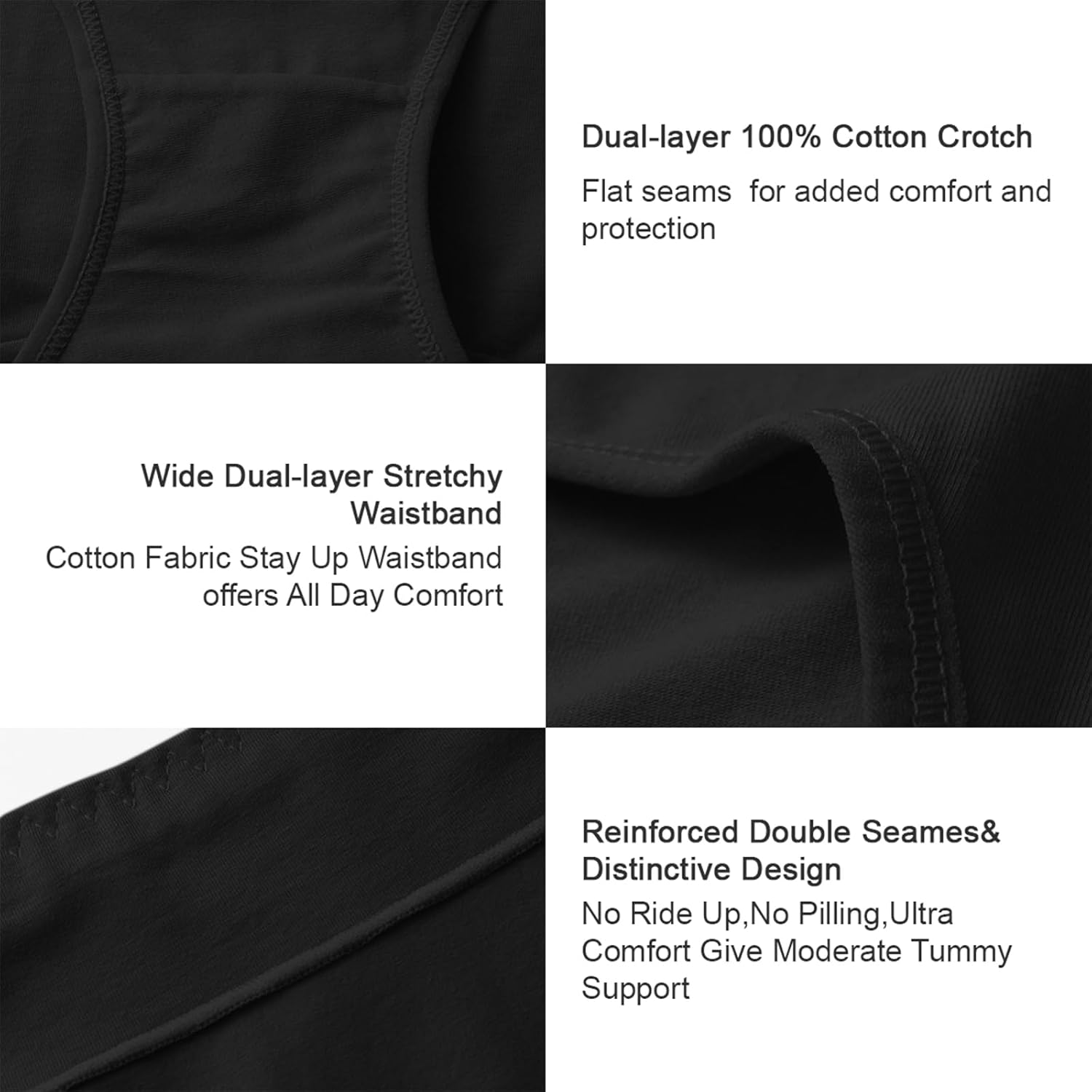 Annenmy Womens Cotton Underwear High Waisted Full Briefs Soft Stretch Breathable Ladies Panties - Image 5