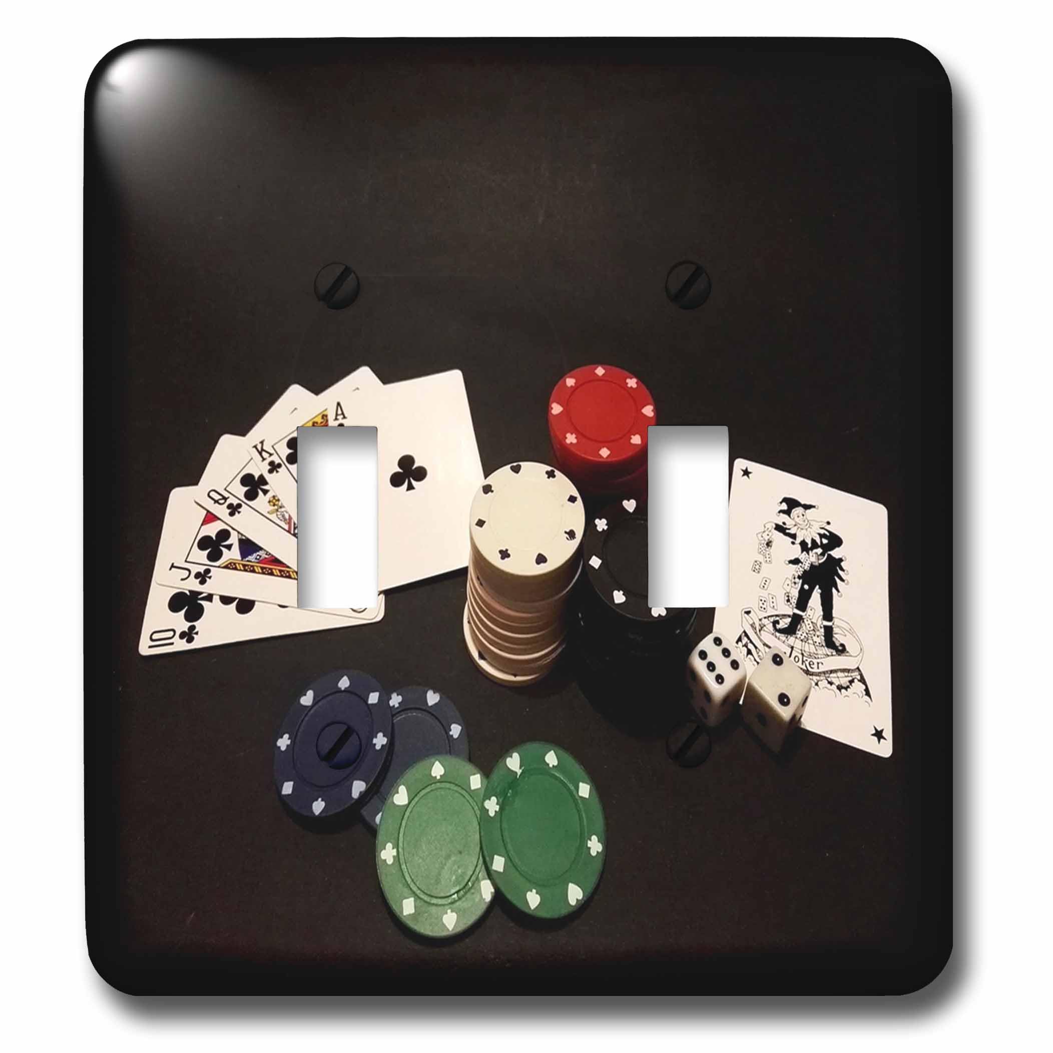 Interrupteur de poker double commande pour décoration de salle de jeux