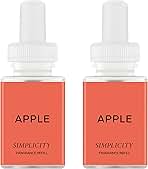 Pura & Simplicity Home Scent Refill - Smart Air Diffuser - Up to 120-Hours of Luxury Fragrance per Refill - Home Essential - Clean & Safe Diffuser Fragrance - 2 Pack, Apple