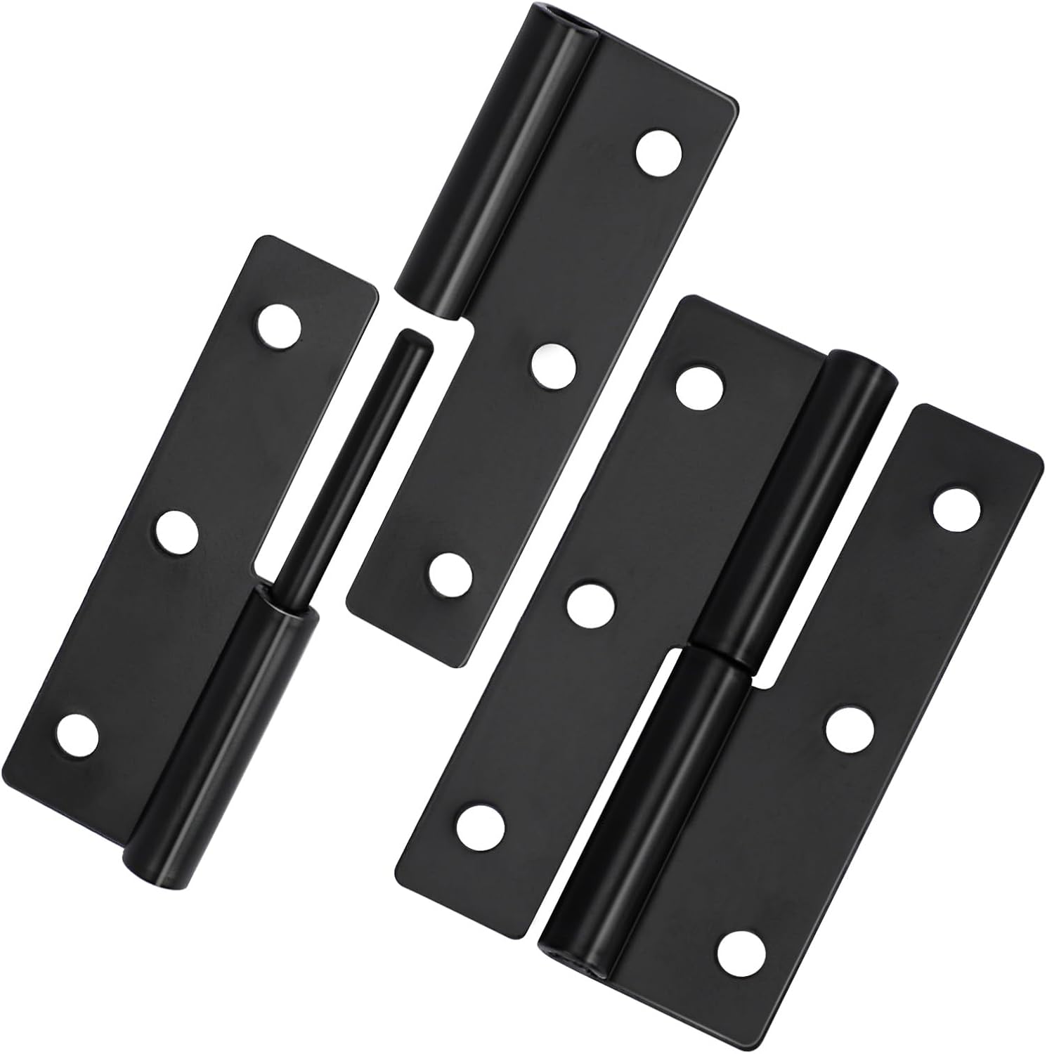 2 PCS Black Lift Off Hinge 2.5Inch Stainless Steel Detachable Small Lift Off Hinges Left Handed