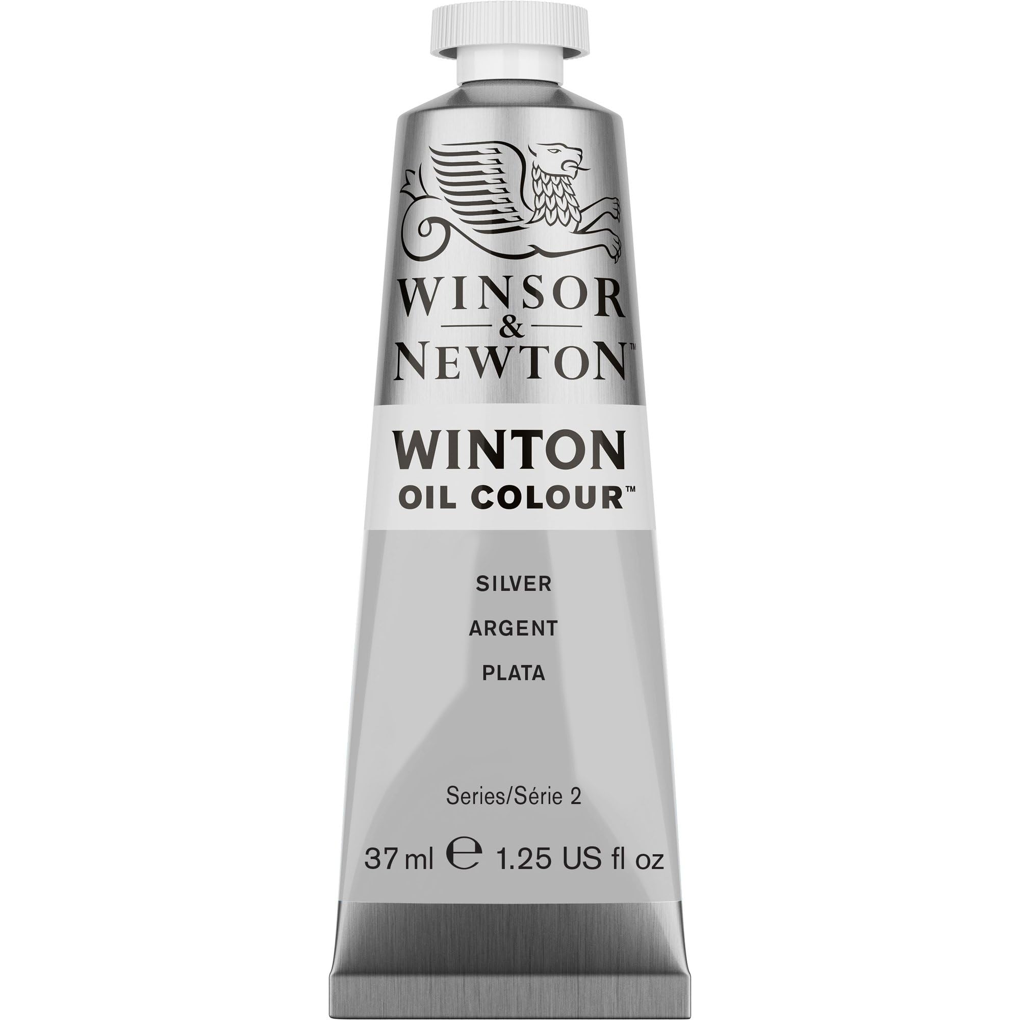 Winsor & Newton 1414617 Winton, High Quality Fine Oil Paint - 37ml Tube of Even Consistency, Lightfast, High Opacity, Rich in Colour Pigments - Silver — image 1