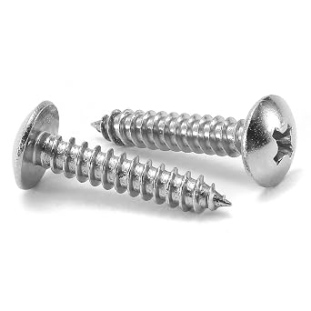 #4 x 1 Wood Screw 100Pcs Truss Head Phillips 18-8 304 Stainless Steel Fast Self Tapping Screws by SG TZH