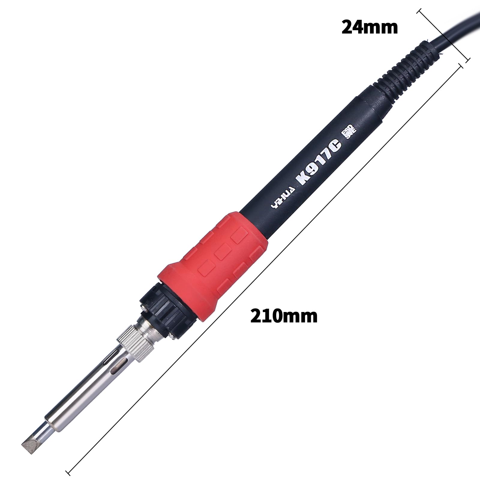 YIHUA K917C - Manipolo di ricambio per saldatore YIHUA 938BD-I 948D-III 939D+III EVO 995D+EVO 853AAA-I 948DQ-III