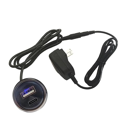 Miniatura 6 de Zócalo USB para muebles con LED de escritorio integrado tipo C y zócalo para carga de teléfono Interfaces dobles Muebles Embedded USB C Station