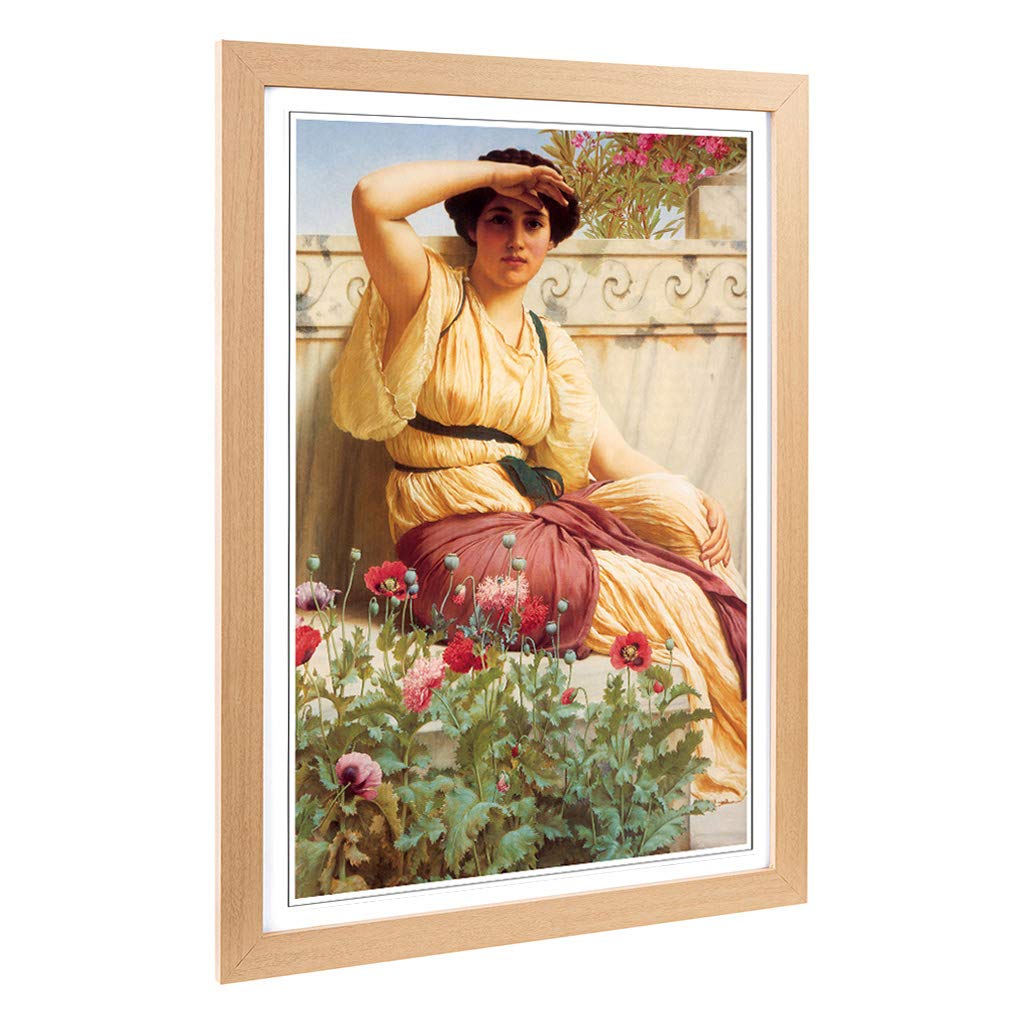Big Box Art Framed Print of John William Godward A Tryst Design | Wall Art Picture | Home Decor for Kitchen, Living, Dining Room, Bedroom, Hallway, Office, Oak, A2 / 24.5x18 Inch / 62x45cm