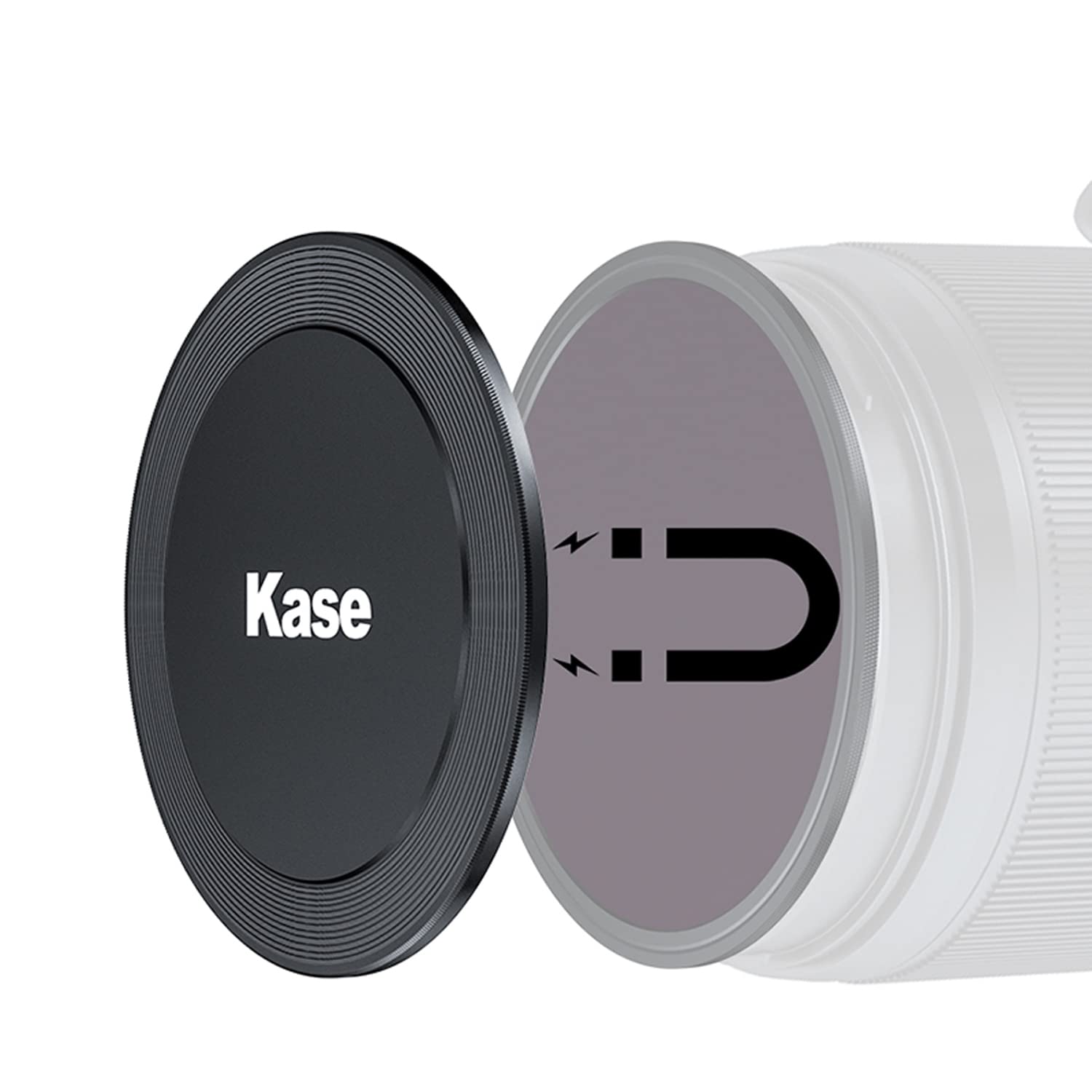 Kase bouchon d'objectif magnétique métal 82mm bague adaptation