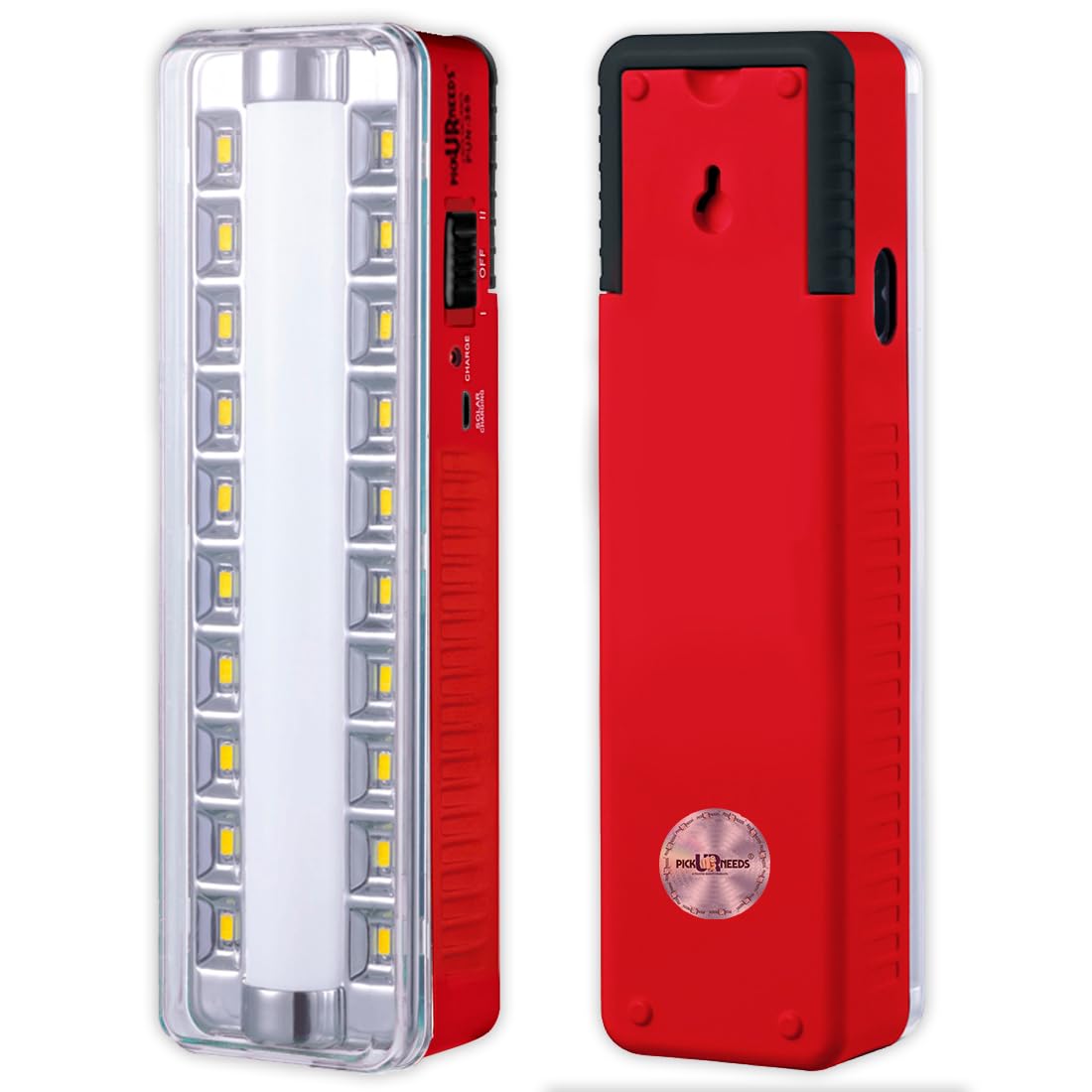 Pick Ur Needs Rechargeable Home Emergency Tube +10 SMD LED Floor Lantern Lamp Light (Red) (B0B594QP1X) Amazon Price History, Amazon Price Tracker