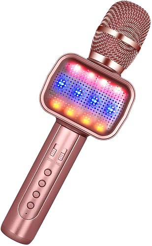 Huatong Karaoke-Mikrofon Tragbarer Drahtloser Bluetooth-Bluetooth-Lautsprecher FA r Die Party Freien Farbe Rose golden Huatong Karaoke-Mikrofon Tragbarer Drahtloser Bluetooth-Bluetooth-Lautsprecher FA r Die Party Freien Farbe Rose golden