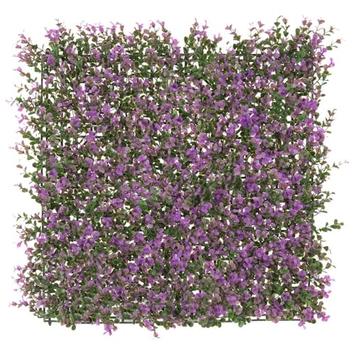 LOLAhome Jardín Vertical Artificial Premium Estilo Lavanda | 1 Panel de 50x50 cm | 5 años protección UV | Realista y Elegante, Fácil instalación | Interior y Exterior | Jardín Vertical