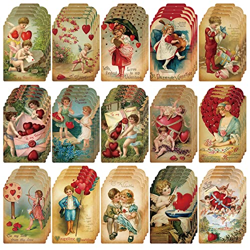 Etiquetas victorianas para San Valentín y proyectos DIY con un toque antiguo y elegante