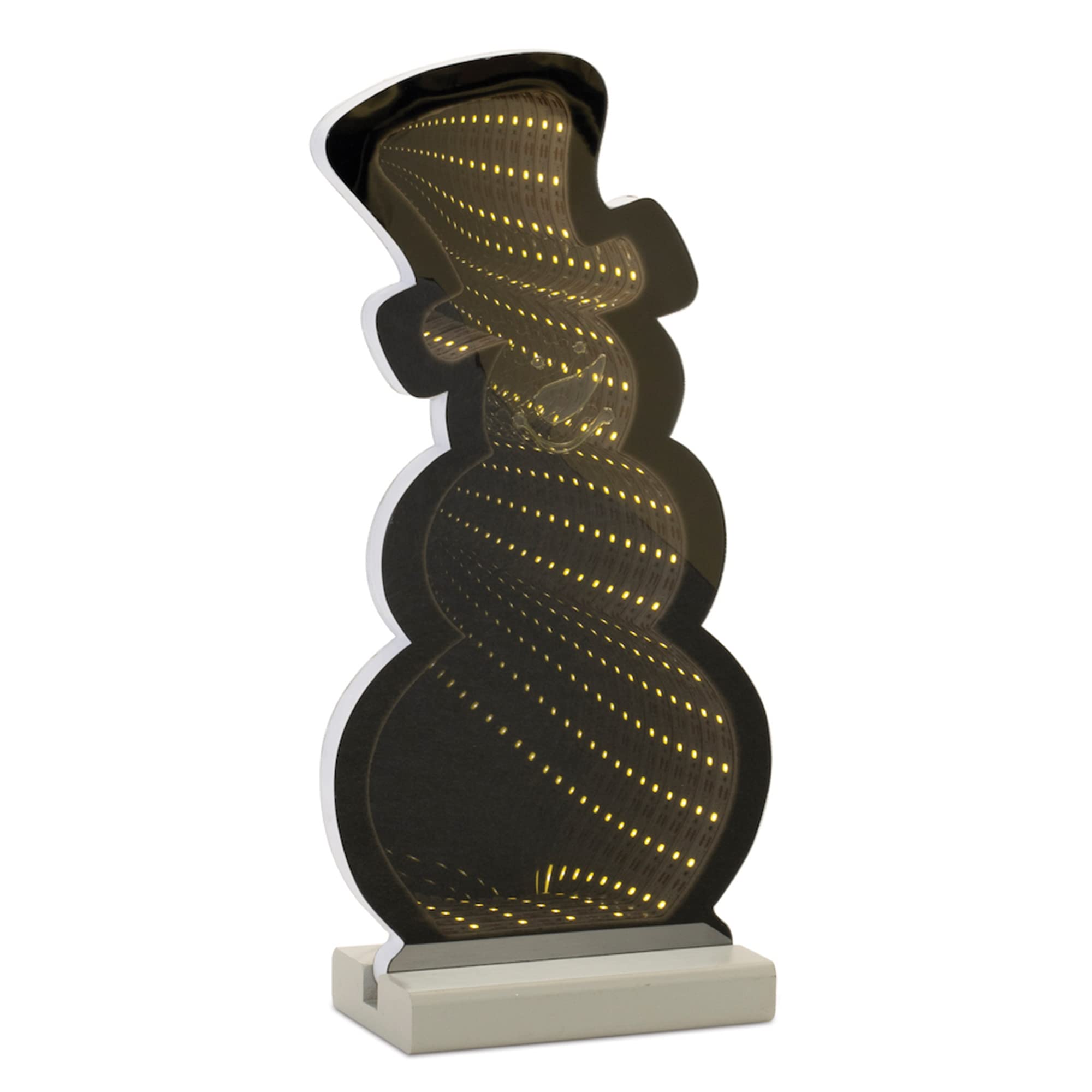 Melrose Snowman Infinity Light, 12-inch Height, Acrylic
