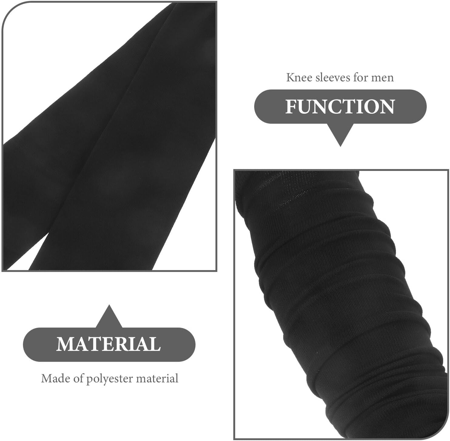 CALLARON Men’s Compression Calf Sleeves 2pcs Set Black Medium Breathable Sports Leg Sleeves for Running Basketball and Athletic Support