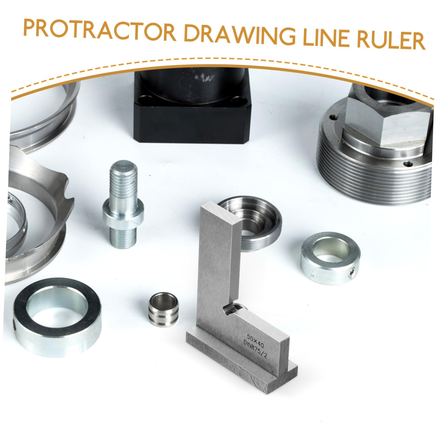 jojofuny 5pezzi Squadra Angolare Professionale Carbonio Con Base Righello Per Carpentiere Per Misurazioni Precise Strumento Per Disegno e Tracciamento Angoli Angolo Retto Utensile Per