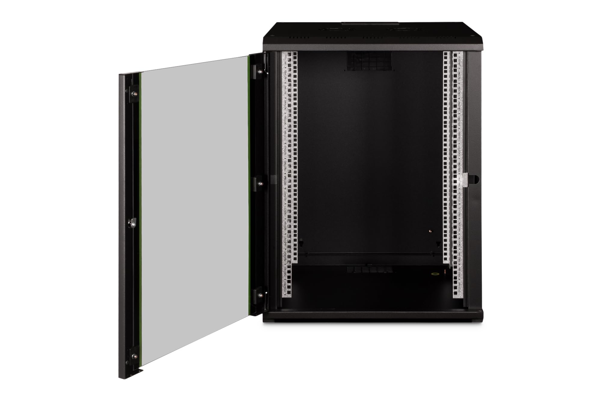 DIGITUS Armadio di rete 16U 19" Rack 600x600 mm Montaggio a parete Porta vetro IP20 Nero