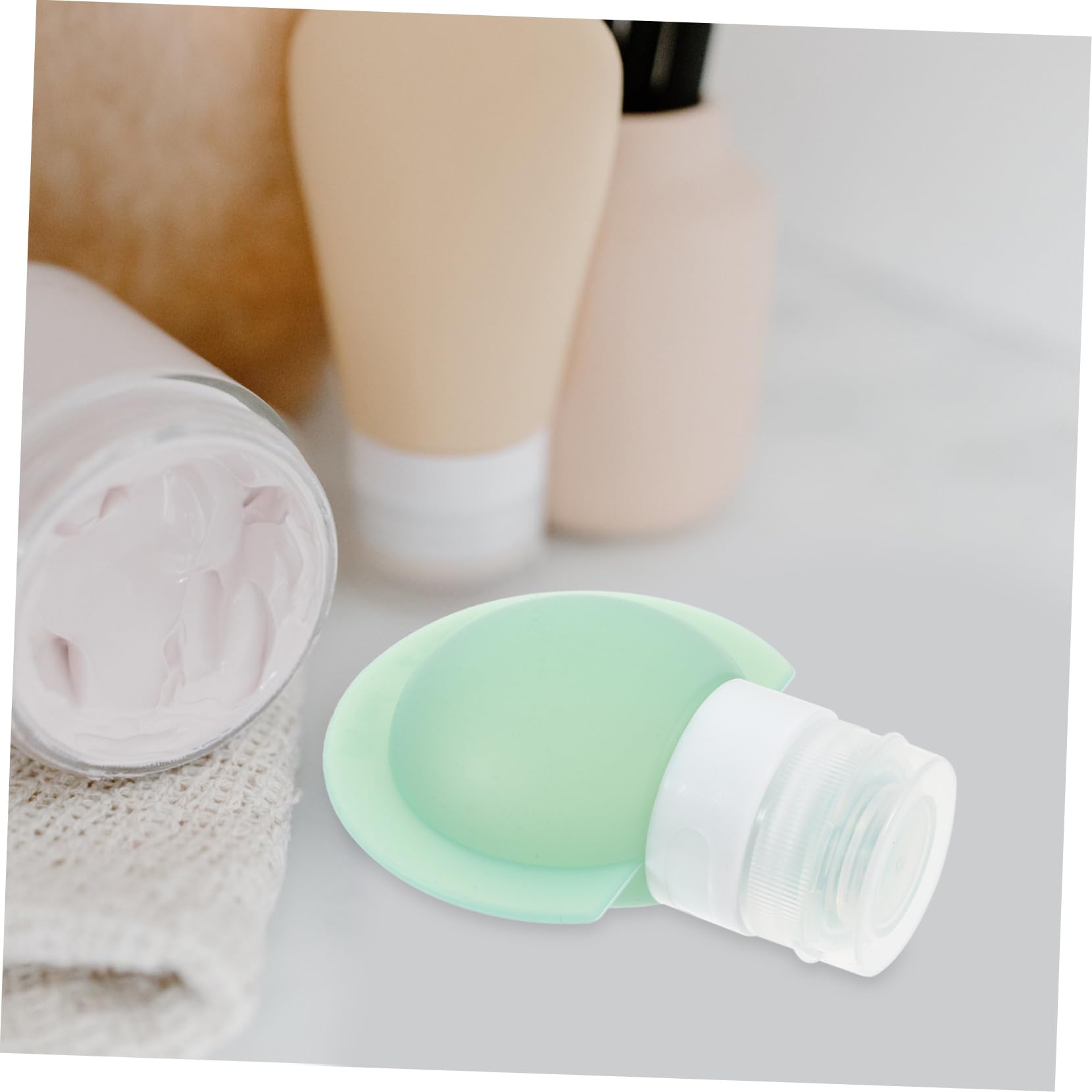 PACKOVE 4 Set Set Bottiglia in Silicone Ricarica Di Shampoo Bottiglie Portatile Bottiglia Da Toilette Da Viaggio Flaconi Di Shampoo E Balsamo Da Viaggio Per o Pp 3 Pezzi*4