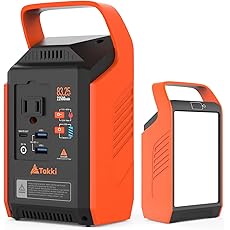 Takki Portable Camping Power Station with Lantern, 22500mAh Solar Generator with Peak 120W/110V AC Outlet USB Port, Laptop Charger Power Supply for Camping Home Emergency