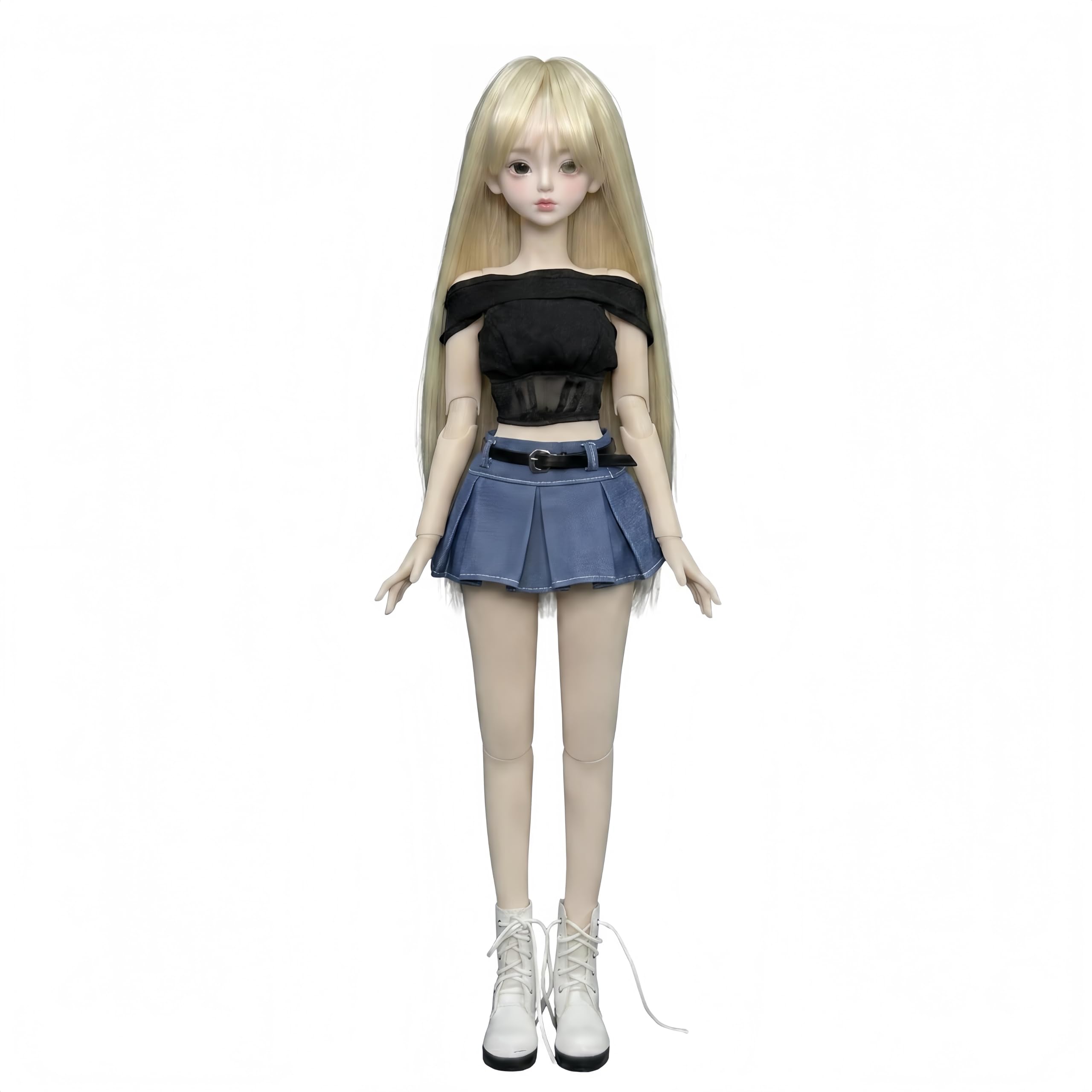 BJD Puppenkleidung Handgemachte Mode Kleidung für 1/3 1/4 1/6 SD BJD Ball Jointed Doll (Doll und Komplettes Outfit Set, 1/4)