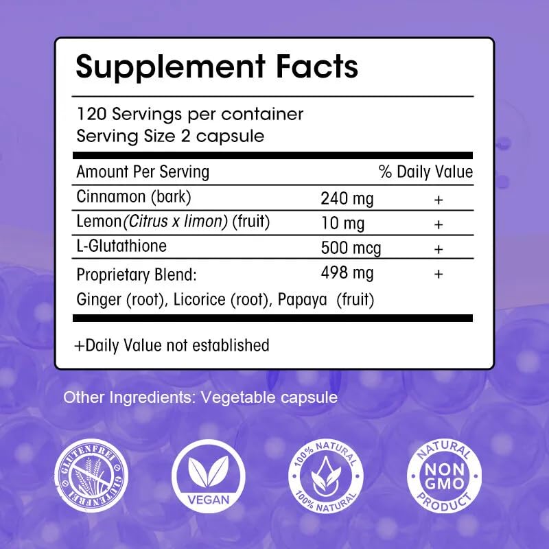 Glutathion Blanchiment Capsules (120 Capsules) Blanchiment de la Peau Brillante Soutien Immunitaire