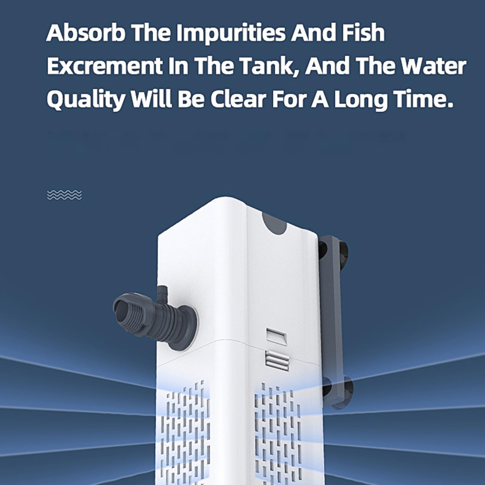 Kavolet Filtro para Acuario 15 W, Filtro Acuario Interno con Flujo máximo de 1000 l/h, Filtro Pecera para Tanques de Agua de 80-250L, Flujo de Aire Ajustable, silencioso y bajo Ruido