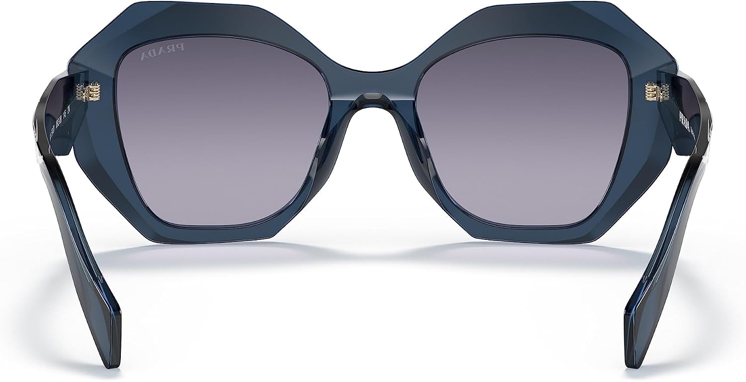 Prada PR 16WS Women's Sunglasses Blue Transparent/Light Violet Gradient Blue 53