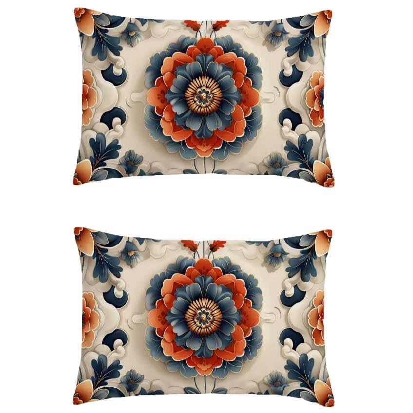 Housse de coussin imperméable turquoise 60x90cm en lin pour protéger et embellir les salons de jardin