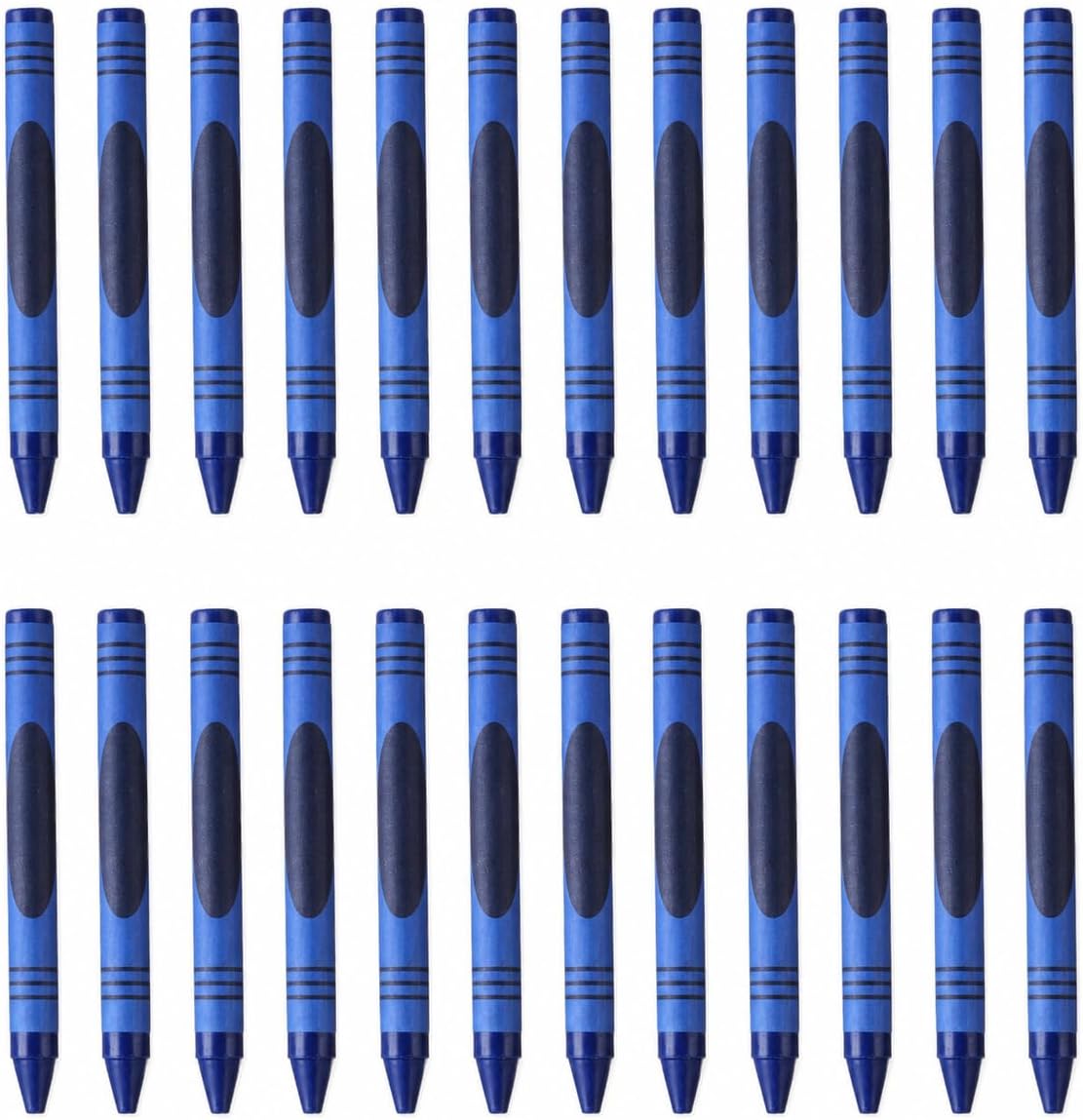 24 Pcs Blue Crayons Bulk Single Color Crayons Coloring Party Favors Set for Ddults Coloring Books Art Painting Drawing Art Gifts Supplies(Blue)