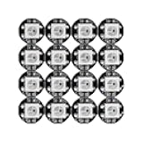 100pcs WS2812B Addressable 5050 Smart RGB LED Pixel Light on Black Heat Sink PCB Board 5V DC Compatible with Arduino