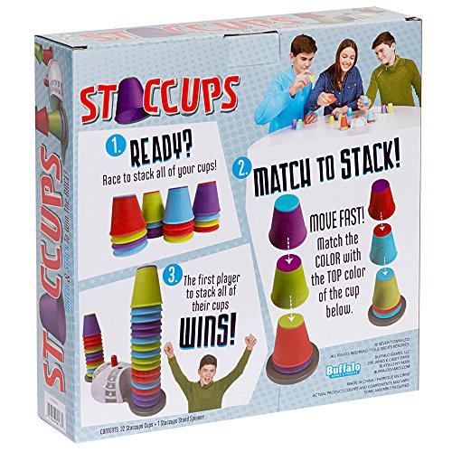 Buffalo Games Staccups-Match And Stack To Win The Race Speed Game #TOP2