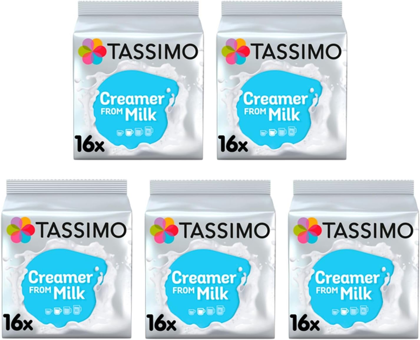 Milk Creamer Pods x16 (Pack of 5, Total 80 Drinks)