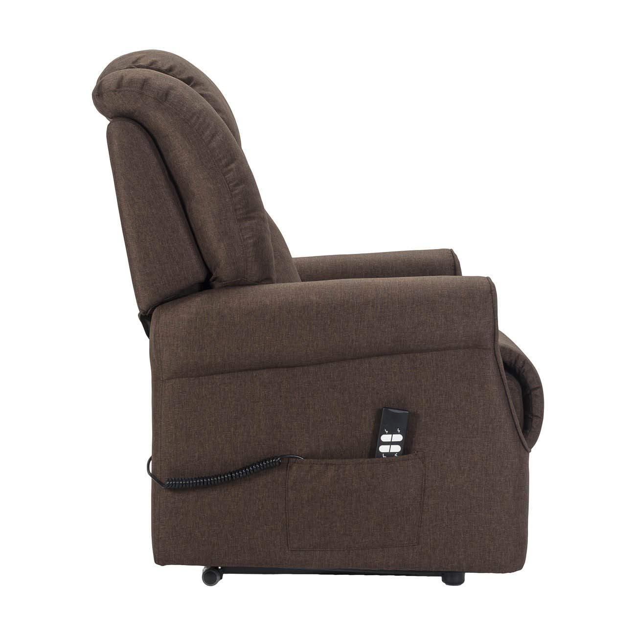 Sime Betty1 PERSONNALISÉ Fauteuil releveur Relax Dispositif Médical Vibromassage kit 4 Roues siège à Micro-Ressorts Doux résistant aux Taches Brun