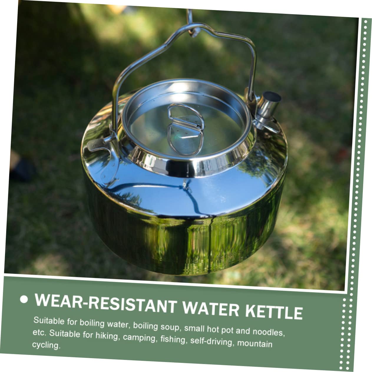 Homoyoyo Tetera De Camping Portátil Hervidor De Agua De Acero Inoxidable Resistente Ergonómica Para Estufa Cocina Al Aire Libre Para Camping Senderismo Actividades Al Aire Libre
