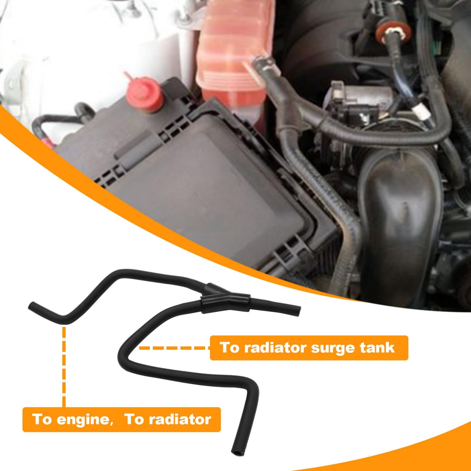 Entrada de desbordamiento de refrigerante y manguera Oulet compatible con ATS CTS Camaro 84727330 22908202 2013-2022